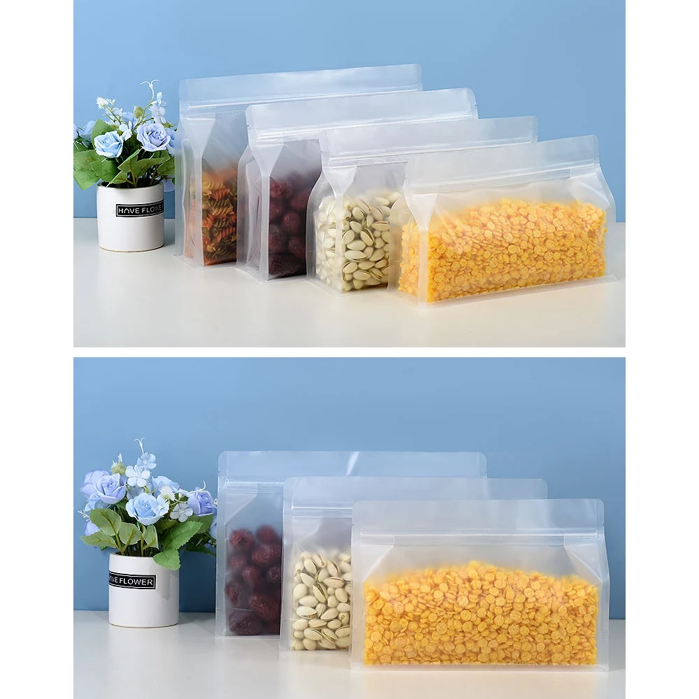 TETP 10Pcs Clear Thicken Bags With Handle Stand Up Home Travel Storage  Organizer Tool Accessories Packaging Ziplock Bag