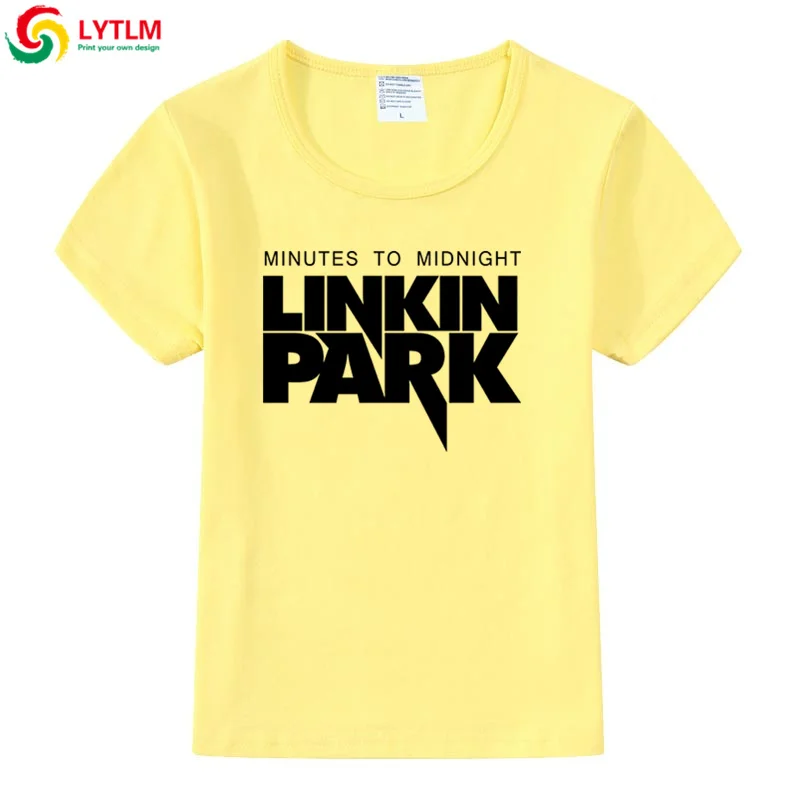 LYTLM Linkin Park Camiseta/футболка для маленьких мальчиков, футболка в стиле рок-н-ролл, Enfant, футболка в стиле панк, Enfant Garcon Geek, летние детские рубашки для мальчиков - Цвет: DX LYCRA Maize