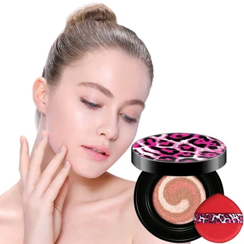 

New Brand Tricolor Leopard Air Cushion BB Cream Foundation Moisturizing Cover Pores Freckles Concealer Even Color BB Cream