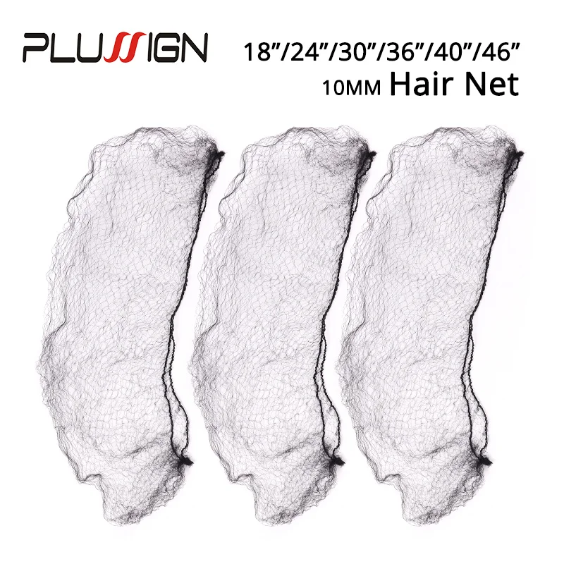 Hair Nets Disposable Nylon Hair Net For Bun 10Mm Hole Hairnets With Elastic Lines For Wigs 6 Sizes Black Hair Bun Net Dancing Sports