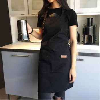 

Halter Adult Apron Anti-Dirty Cotton Material Kitchen Adult Cooking Dress Home Decoration Cleaning Tools