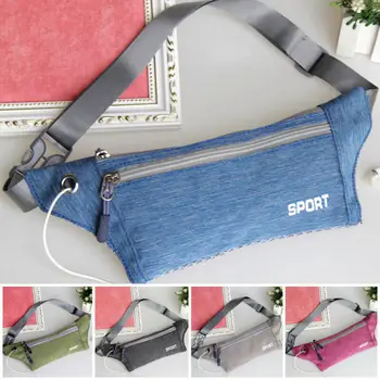 

2019 New Women Men Unisex Waist Bag Chest Bag Solid Running Cycling Waist Pouch Pack Belt Zip Bum Bag Travel Sport Holiday