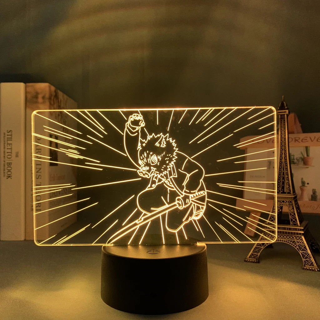 Anime Led Light Kimetsu No Yaiba for Bedroom Decoration Night Gift Manga 3d Lamp Demon Slayer Inosuke Hashibira Room Decor | Лампы и