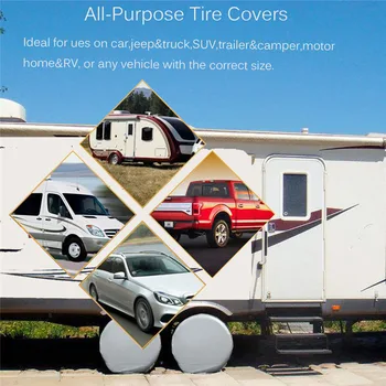 

Motorhome Tire Covers Polyester Diameter Protector Protection For Truck Camper Trailer