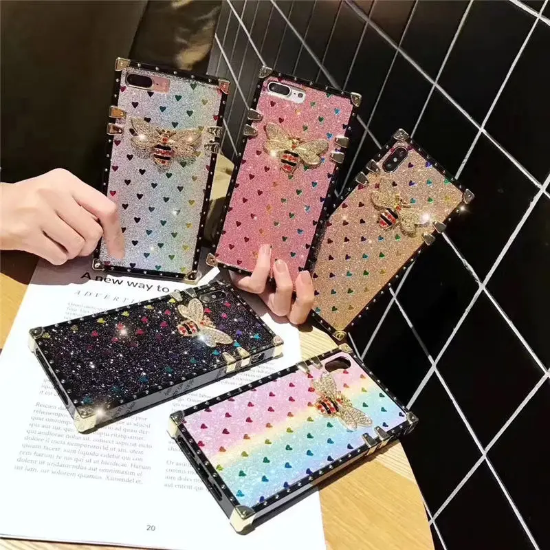 

Retro flower square case for iphone6 6s 7 8plus x xs xsmax xr case for galaxy s10 S8 s10pS9P NOTE8 9 Huawei P20 P20PRO drop ship