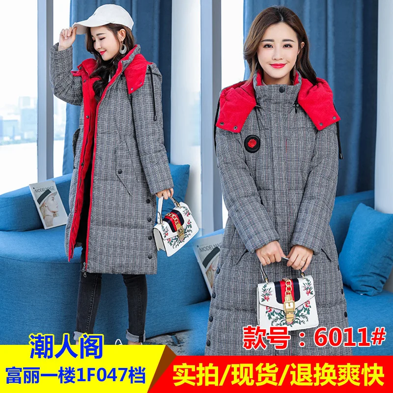 

Photo Shoot 2018 Winter New Style Thick Hooded Cotton-padded Clothes Cotton Coat Mid-length Large Size Fat Mm 200 5XL