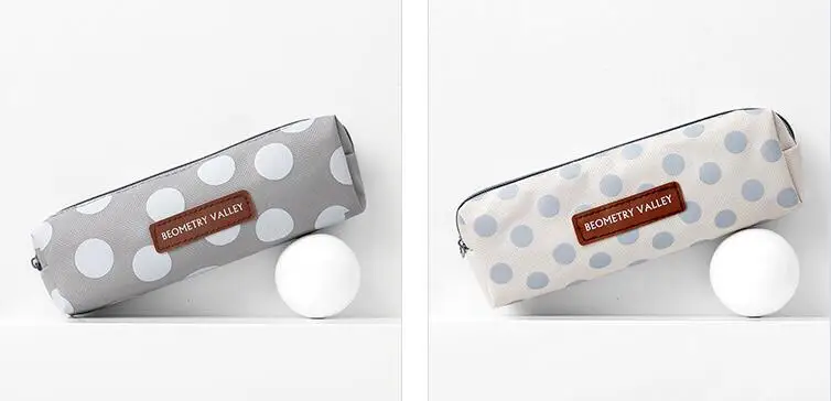 1pc Pencil Case Student Plaid Square Pencil Bag Large Capacity Creative Canvas Pencil Case Children'S Pencil Bag School Supplies