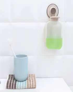 

2019 New Suction Cup Soap Dispenser Wall Mounted ABS Waterproof Soap Box for Bathroom Bathroom vacuum stick soap dispenser #2O02