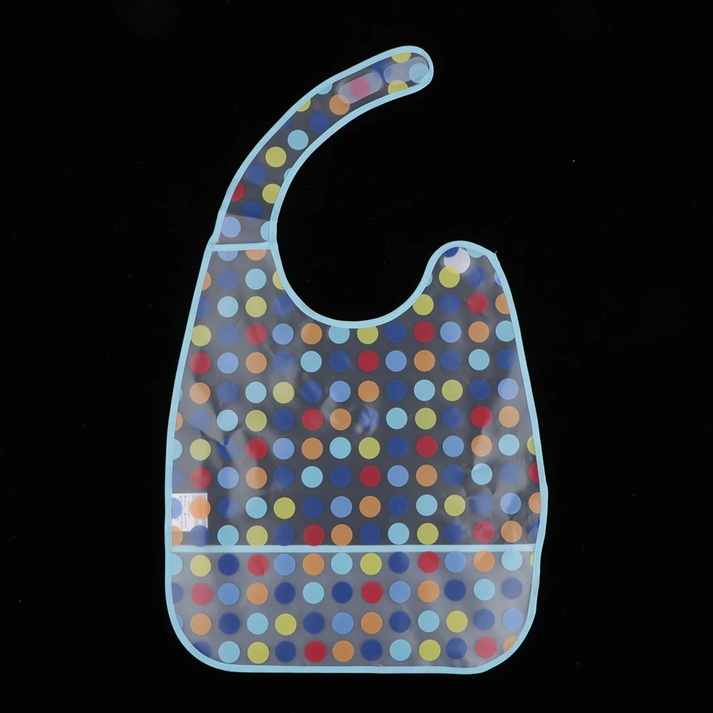 Waterproof Anti-oil Adult Kids Feeding Saliva Towel Meals Clothing Protector Bibs Easy Wipe Clean for Elderly Patients
