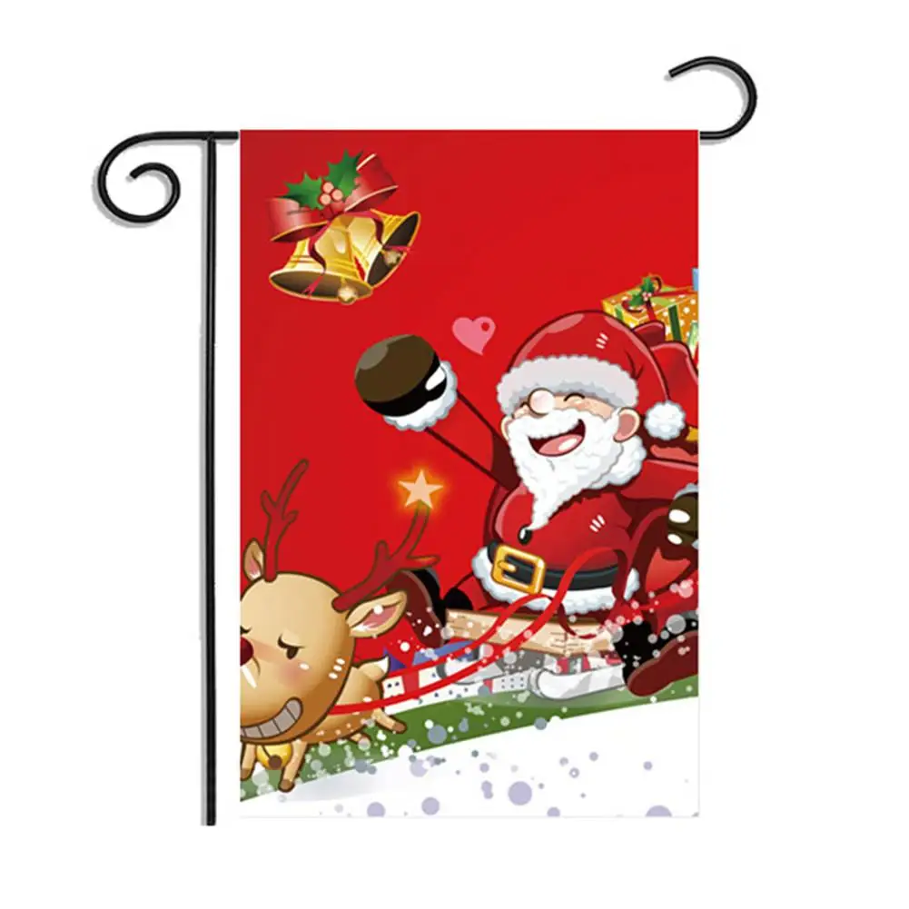 Garden Flag 30x45CM Decorative Props Christmas Santa Claus Home Decor