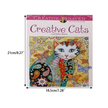 

24 Pages Creative Cat Coloring Book Kill Time Painting Drawing Book For Children