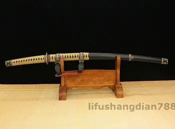 

1060 High CARBON STEEL BLACK SAYA HANDMADE JAPANESE GENERAL KATANA SWORD