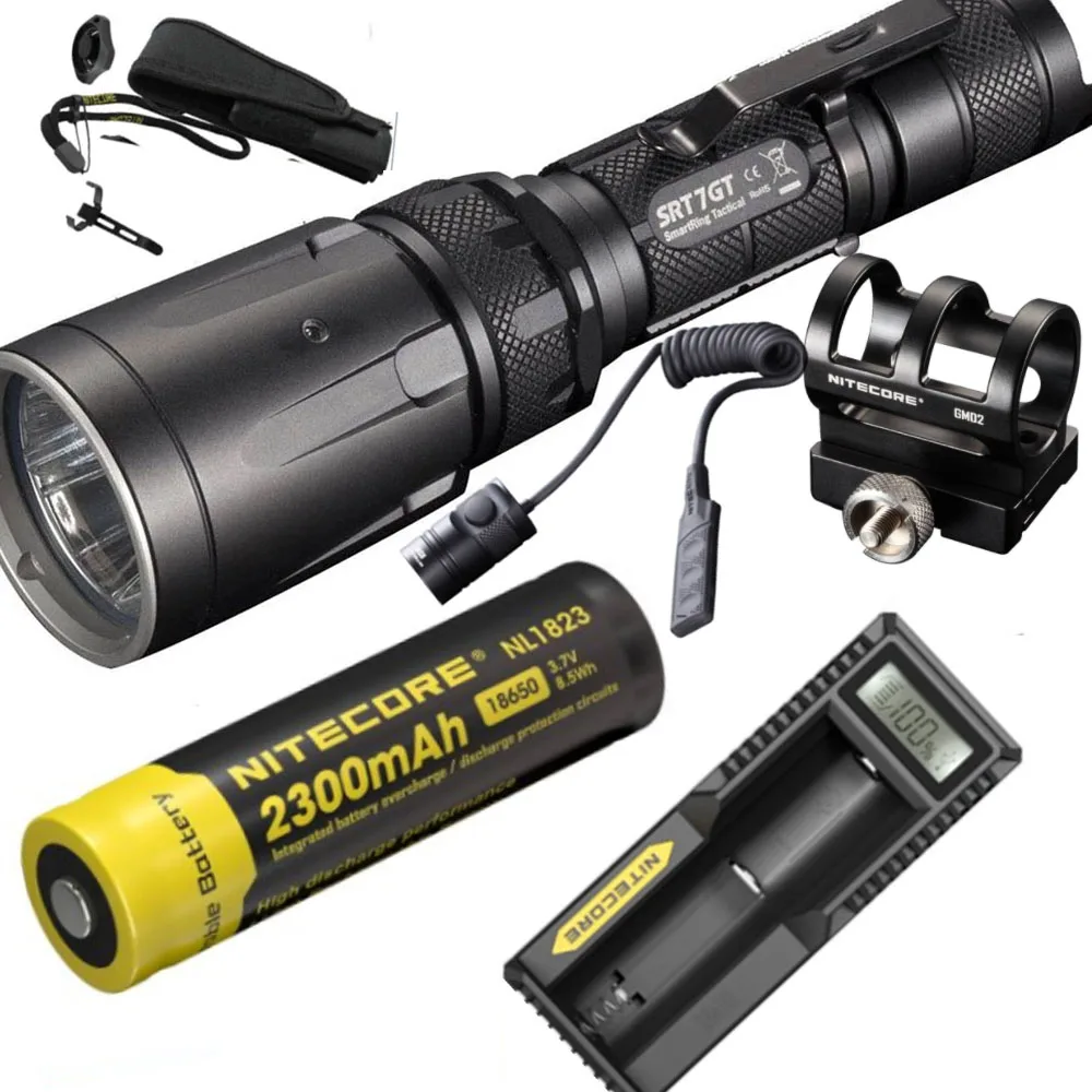 NITECORE SRT7GT Flashlight CREE XP-L HI V3 LED RGB Light max 1000LM beam distance 450 meter tactical torch+ RSW1+ GM02 - Испускаемый цвет: 1823 UM10 RSW1 GM02