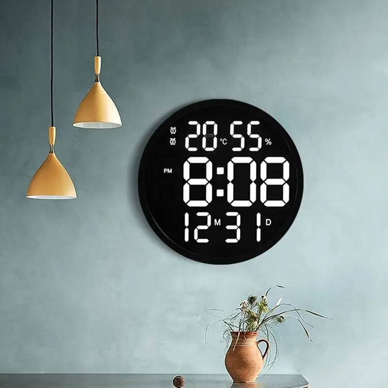 LED Uhr Wandleuchte Valda (echte Uhr)