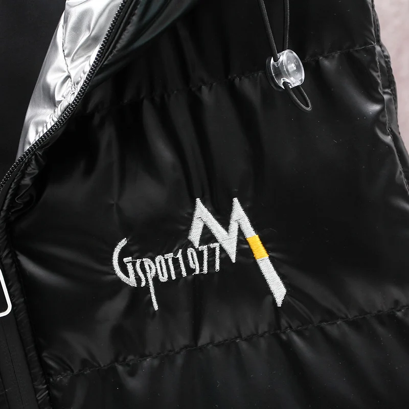 Winter new vest coat thickened tide brand all-match top hooded bright down cotton lovers vest men fashion casual jackets