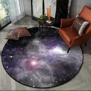 

New Creative Rugs for Children Rooms Star Universe Series Pattern Round Carpet Carpets for Home Living Room Bedroom Rug