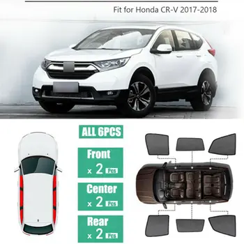 

Fit For Honda CR-V 2017-2018 6Pcs Windows Sunshade UV Protection Mesh Block Visor