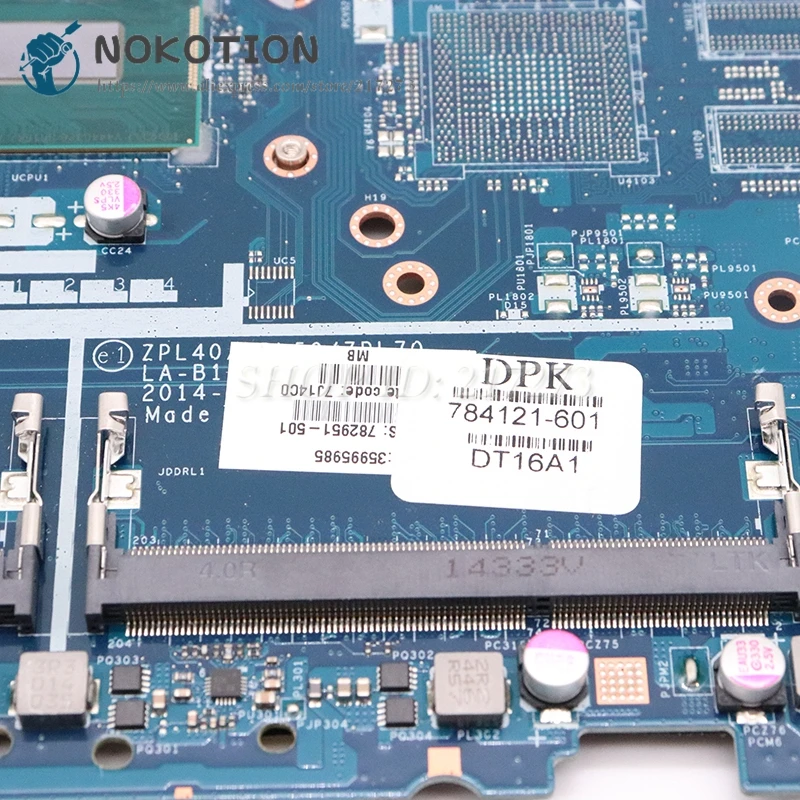 NOKOTION ноутбук mothebroard для hp Probook 450 G2 SR1EK i3-4005U процессор ZPL40 ZPL50 ZPL70 LA-B181P 782951-601 782951-501 782951-001 аккумулятор большой емкости