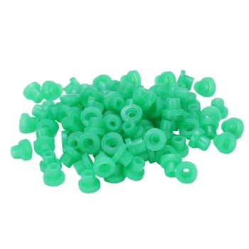 

100pcs Silicone Tattoo Needle Machine Grommets Nipples Green Color Pin Eye Pad