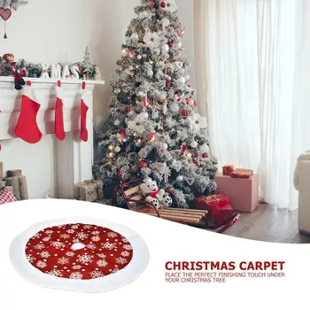 

Christmas Tree Skirt Christmas Tree Carpet Floor Party Decoration Door Mat Cover for New Year 2021