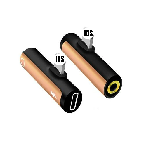 03 Адаптер Lightning для iPhone 7X8 Plus Adaptador iPhone OTG 2 в 1 два порта адаптер для наушников зарядное устройство аудио сплиттер - Color: 03