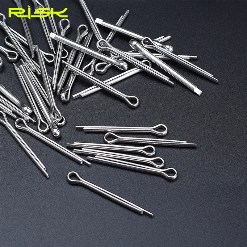 RISK Bicycle Disc Brake Pads Lock Pin Stainless Steel Split Pin Bike Brake Pad Fixing Bolts 4cm Cotter Road/MTB Disc bicycle disc brake pads,brake pads,bike brake pads