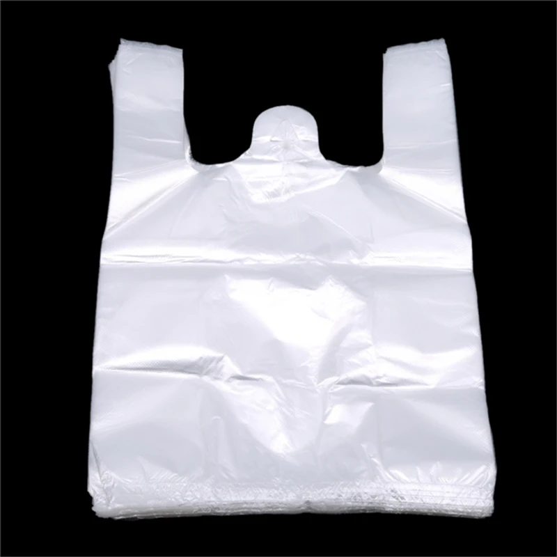 Упаковка Еды супермаркет пластиковые пакеты с ручками хозяйственная сумка 15-26 см/20-30 см/24-37 см портативный 100 шт Прозрачные сумки