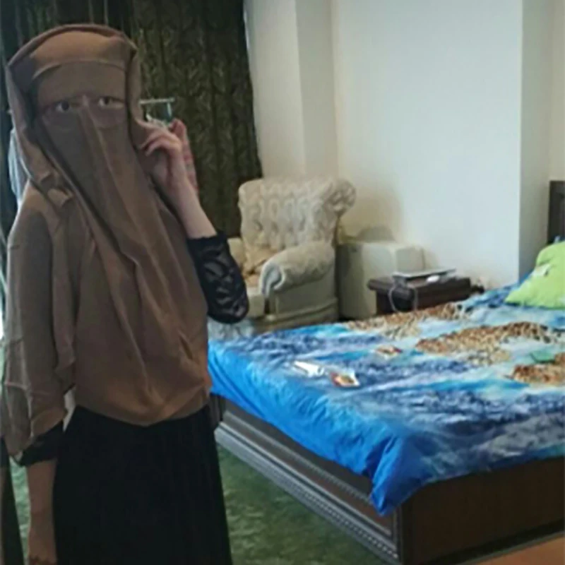 Мусульманская бандана шарф исламский 3 слоя Niqab Burqa капот хиджаб кепки головные уборы с вуалью черное покрытие лица абайя стиль обёрточная бумага головной убор
