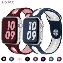 Хохлатый ремешок для часов аpple для apple watch 4 3 band 44 мм iwatch band 42 мм correa apple watch 38 мм 40 мм спортивные силиконовые ремешки для часов