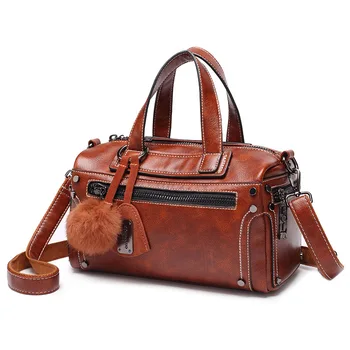 

Female Crossbody Soft Casual Bags For Ladies Designer Brand Genuine Pu Leather Bucket Bags Women Messenger Vintage Shoulder Bag