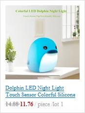 Rabbit Night Light Touch Sensor RGB LED Desk Table Lamp Cartoon Silicone Bunny Bedroom Bedside Lamp for Children Kids Baby Gift