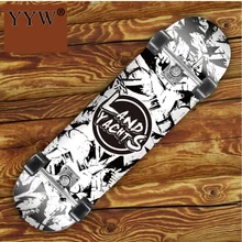Quality Maple 4Wheels Teenager Adult Sidewalk Skating Street Board 79cm Beginner Skateboard Double Kicktail Cruiser Rocker Board