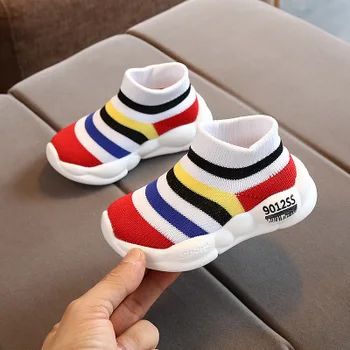 

Boys Tennis Shoes Sneakers Girls Rainbow Shoes Mesh Kids Footwear Toddler Stripes Chaussure Zapato Casual Baby New Scarpe 