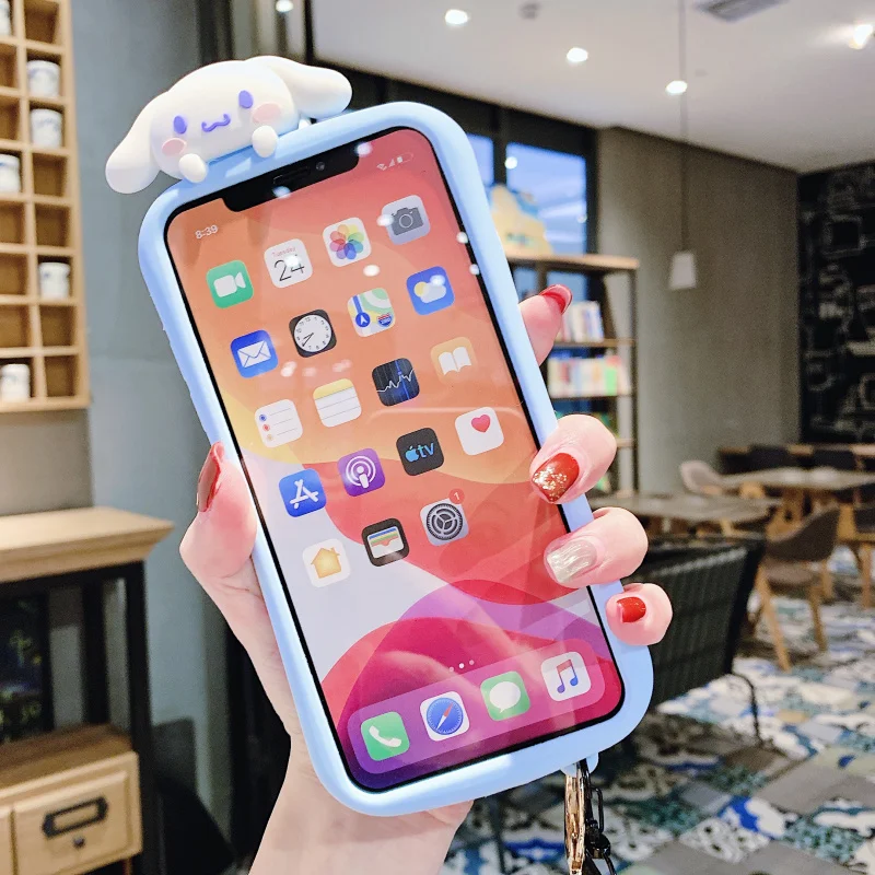 Для huawei P30 pro милый 3D Cinnamoroll Детский мягкий чехол для huawei P20 mate20 nova5 чехол на телефон с изображениями героев мультфильмов Капа+ подвесные ремни