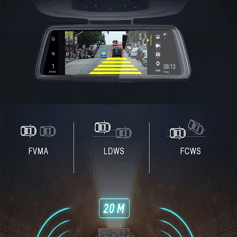4G полный экран вождения рекордер зеркало заднего вида автомобиля dvr 1" HD 1080P gps навигатор двойной объектив рекордер авто камера регистратор DVRs