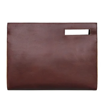 

Men Briefcase Crazy Horse Leather File Business Office Purses and Handbags Laptop bags Solid Zipper Vintage Messenger bag A0011