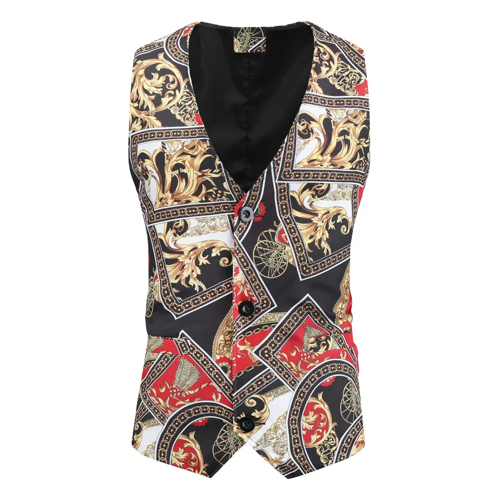 Men Suit 3 Piece Fashion Business Party Paisley Formal Suits Sets Jacket Vest Pants Slim Fit Dress Men Clothing