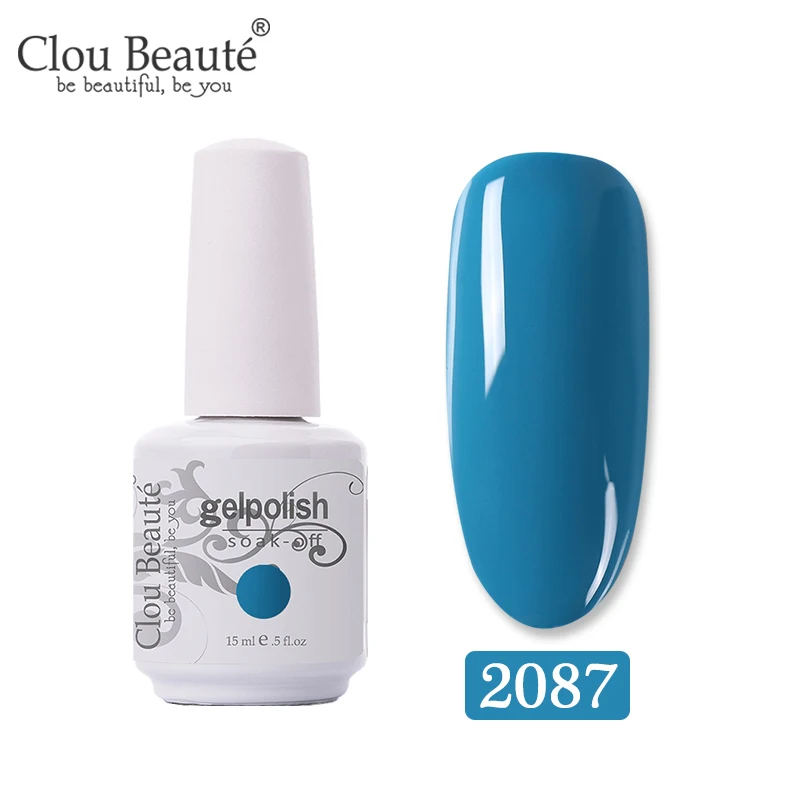 2087 Clou Beaute 15 мл Гель-лак для ногтей 131 чистые Зимние Цвета Длительный Гибридный гвоздь Гель-лак Hybird дизайн праймер для ногтей - Цвет: 2087