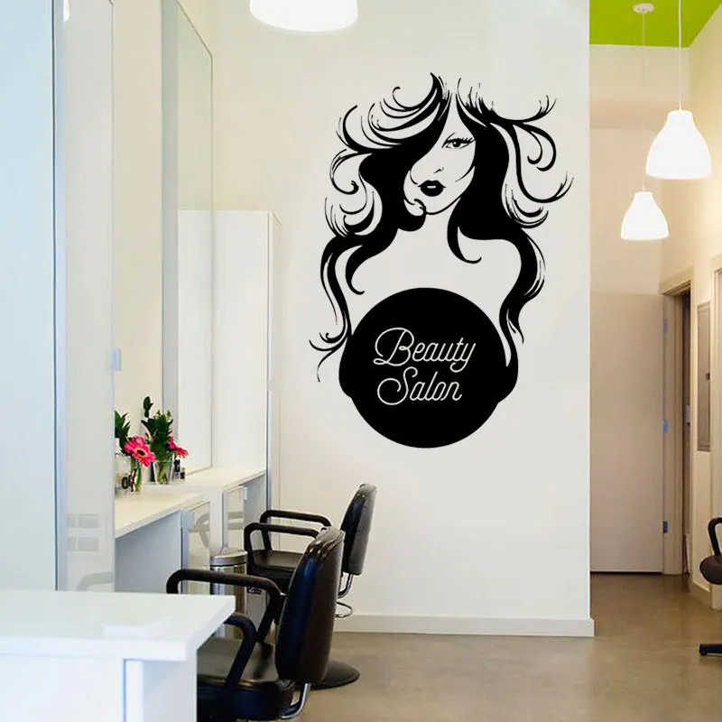 Hair Salon Quote Wall Decal – Large Vinyl Sticker For Beauty Shop Decor (Black)
