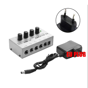 

4 Channel Audio Stereo Headphone Amp Amplifier Music Mixer Splitter