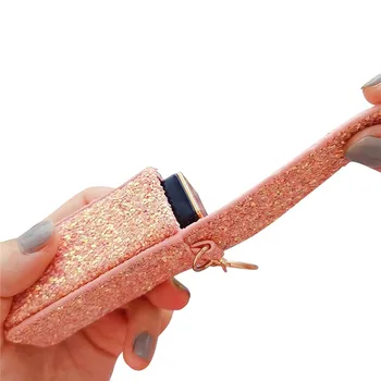 

2020 Fashion Trend Women Ladies Unique Luxury Diamond Crystal Design Lipstick Bags Sweet Candy Color Small Lipstick Pockets