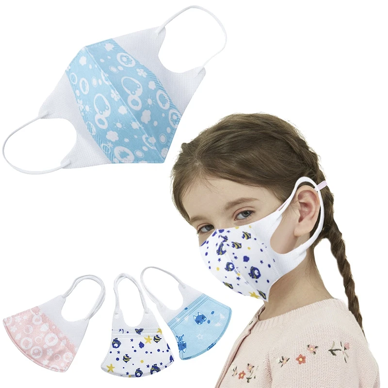 

20Pcs Kids Disposable Mask Face Mask Child Mouth Mask Anti Exhaust Dust Sun Block Colorful Graphic 2-5 Years Non-woven Mask
