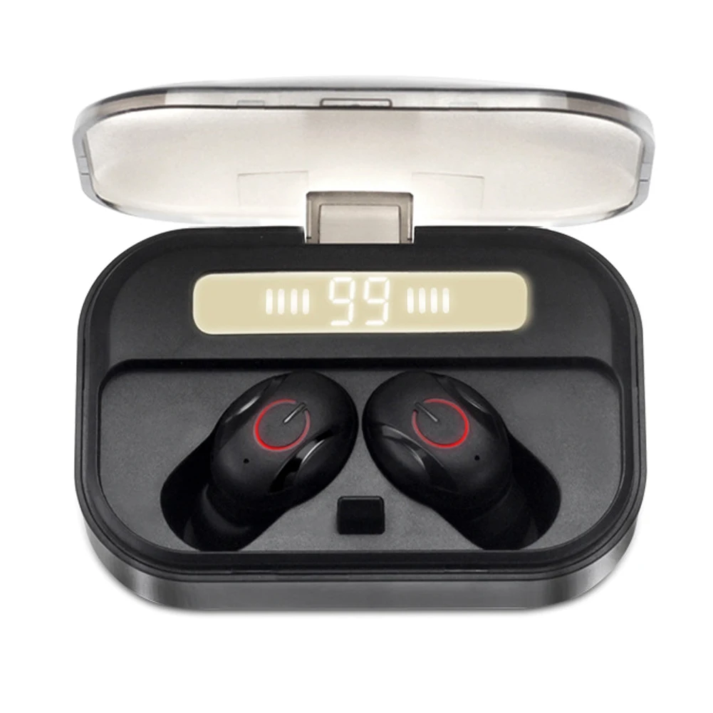 LED Display Bluetooth V5 0 Headsets with Mic for iPhone Huawei Samsung pk A6S TWS Wireless Earphone for Redmi Earbuds