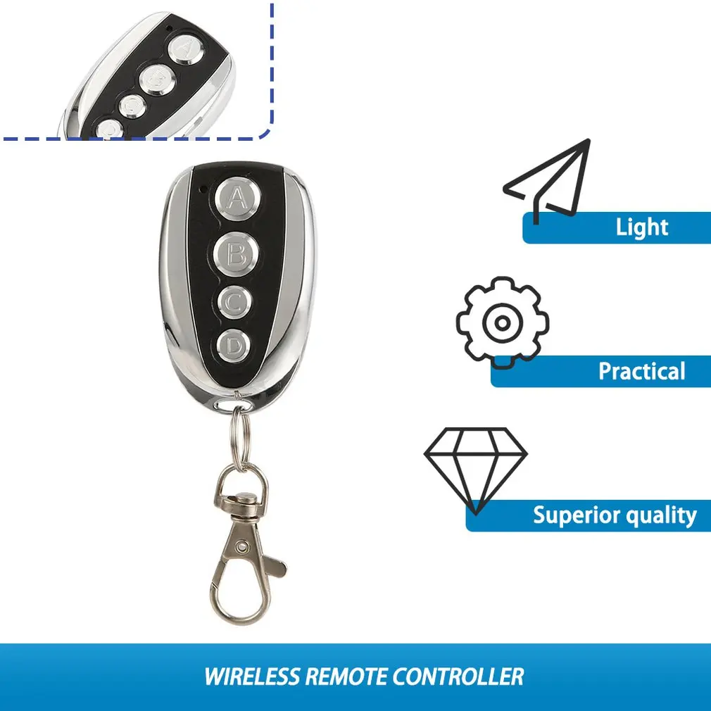 U-образный 433 МГц беспроводной универсальный Дистанционное копирование управление Металл 4 ключа гаражные двери Дубликатор мини портативный брелок управление Лер