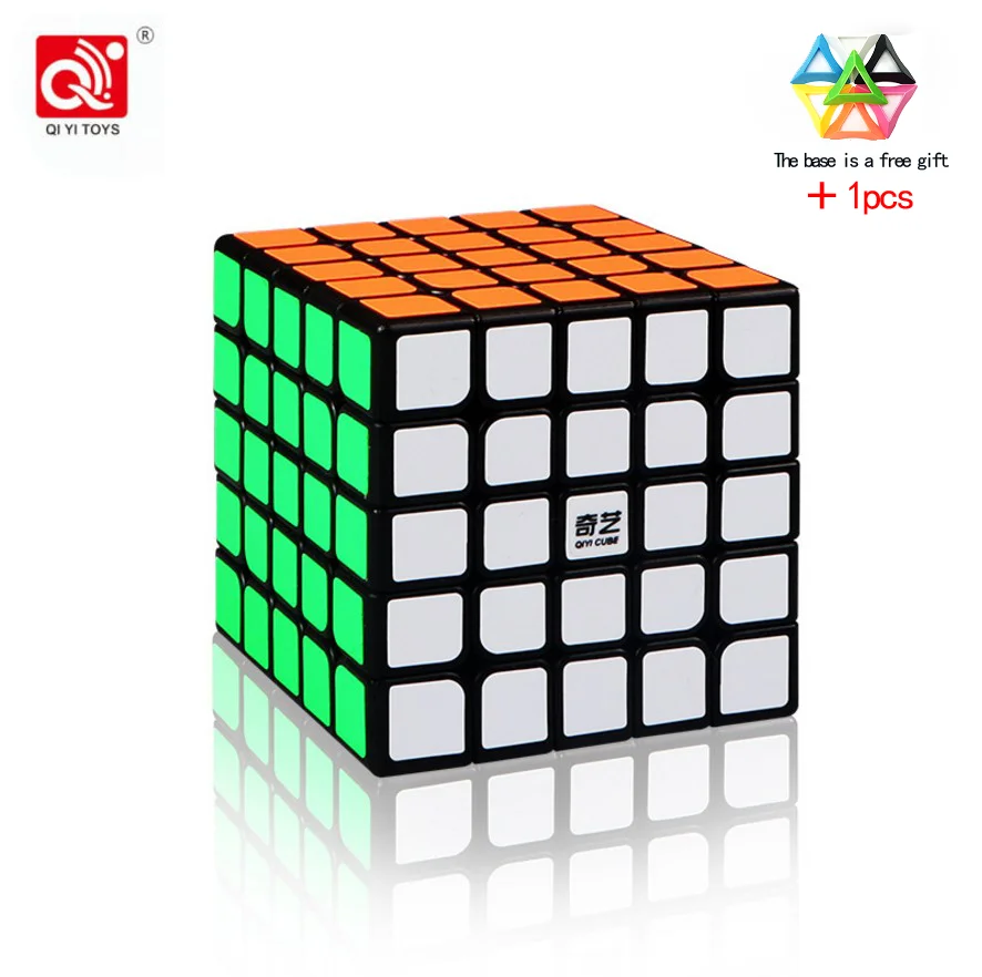 QiYi QiZheng, 5x5x5, магический куб, черная наклейка, профессиональные скоростные Детские кубики, игрушки, головоломка, обучающая, Cubo Magico, Подарочные игрушки