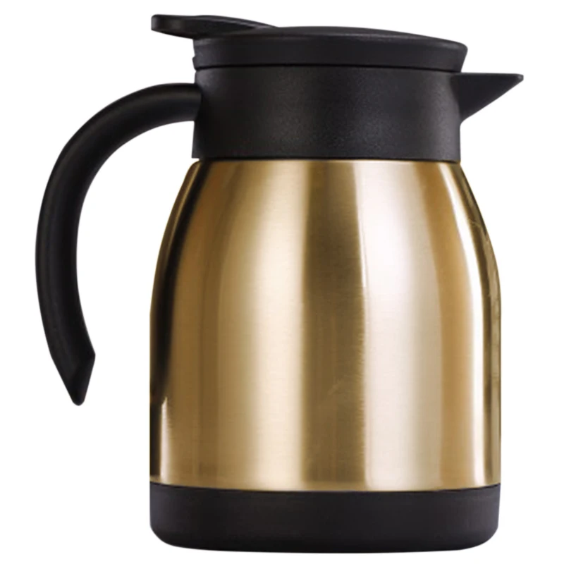 600ML Large Capacity Double Wall Stainless Steel European Style Thermal Insulation Pot Portable Coffee Vacuum Flasks