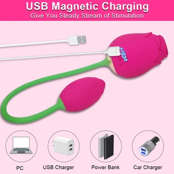 Powerful Rose Sucking Vibrator for women with Love Egg Nipple Clit Sucker Clitoris Stimulation Goods Sex Toys for Adults 18 3