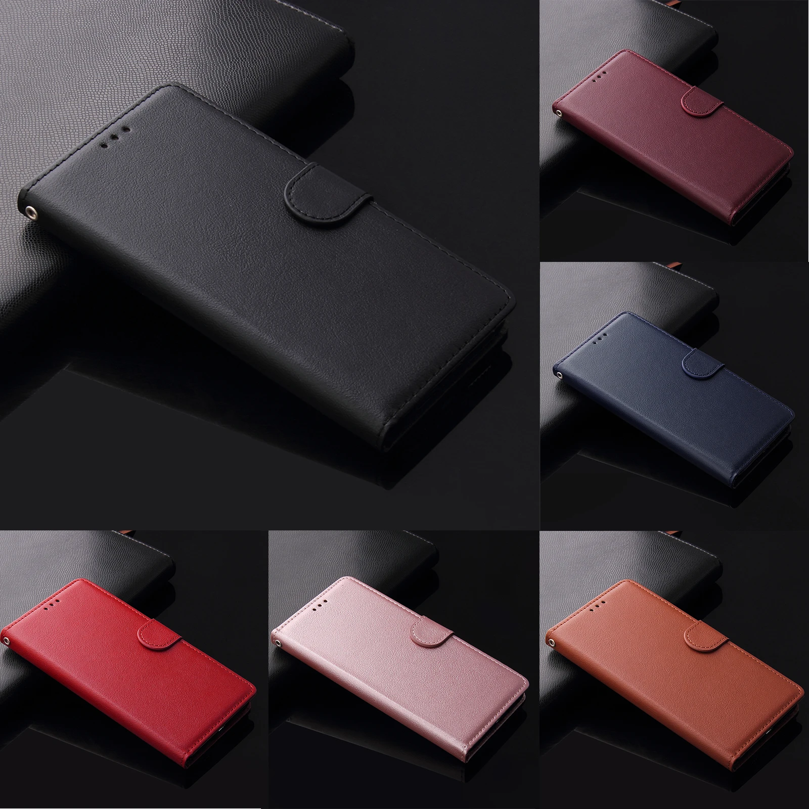 Leather Coque Flip Wallet Case for Huawei P40 P30 P20 P10 Mate 20 10 P Smart Y5 Y6 Y7 Lite Pro 2020 2019 2018 With Strap Case