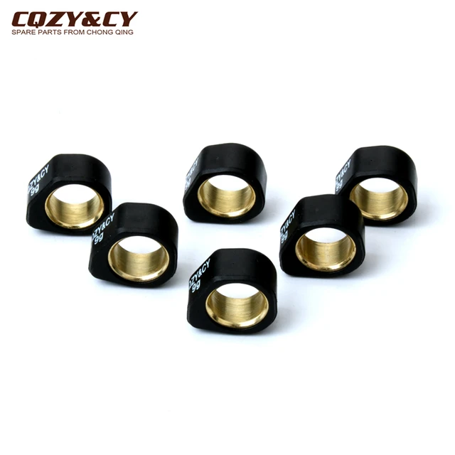 6-teiliges Variator Rollenset 20x12mm Für MBK Roller - 9g, 11g, 13g, 16g Gewichte