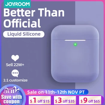 

Joyroom Soft Silicone Case For Apple Airpods Shockproof Cover For AirPods 1 2 Earphone Protector Case for Airpods Accessories